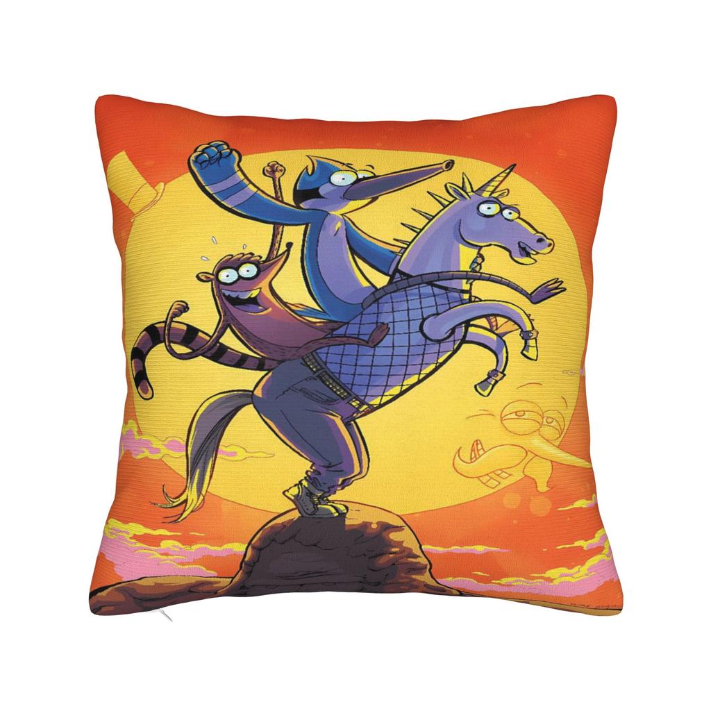Pillow Cover Mordecai and Rigby R-Regulars Anime Show Morden Pillow Case For Couch Sofa Bedroom Pillowcases