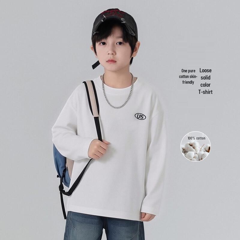 Wszechstronna bawełniana koszulka z długim rękawem dla chłopców