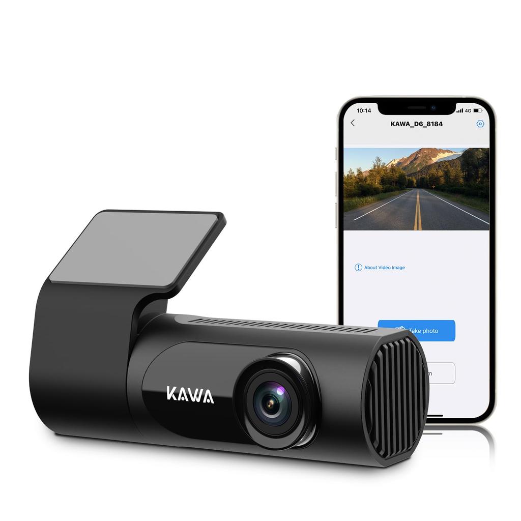 KAWA Dash Camera, 2K Resolution, Smartphone Linkage, 4 Megapixels, Strong Night Vision, Voice Control,