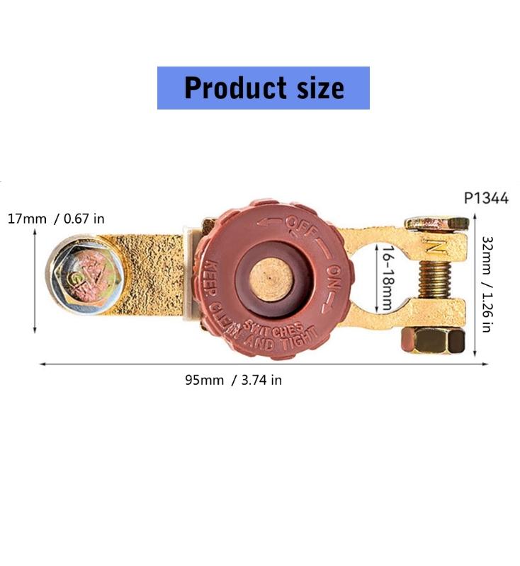 Universal Battery Isolator Top Post Battery Disconnect Switch Quick Disconnect Battery Shut Off Switch for Truck