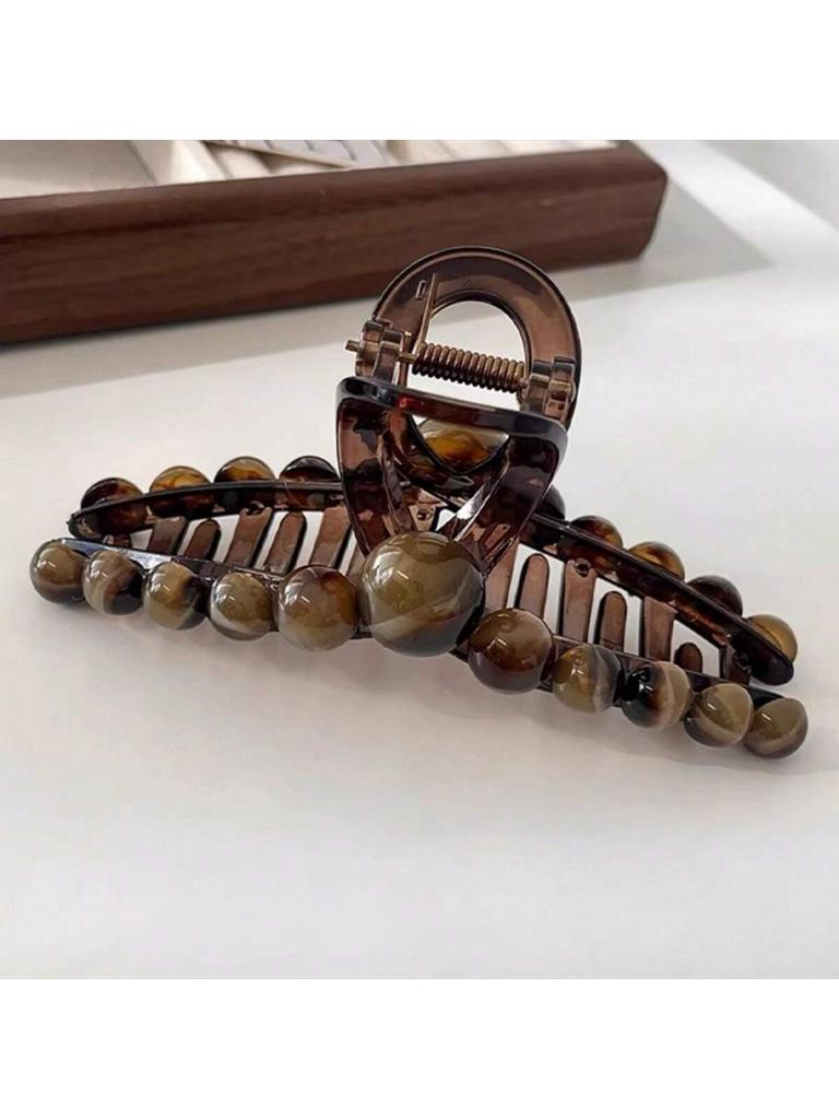 New High-Grade Ombre Beaded Hair Claw Large Back Head Hairpin For Women Updo Accessories
