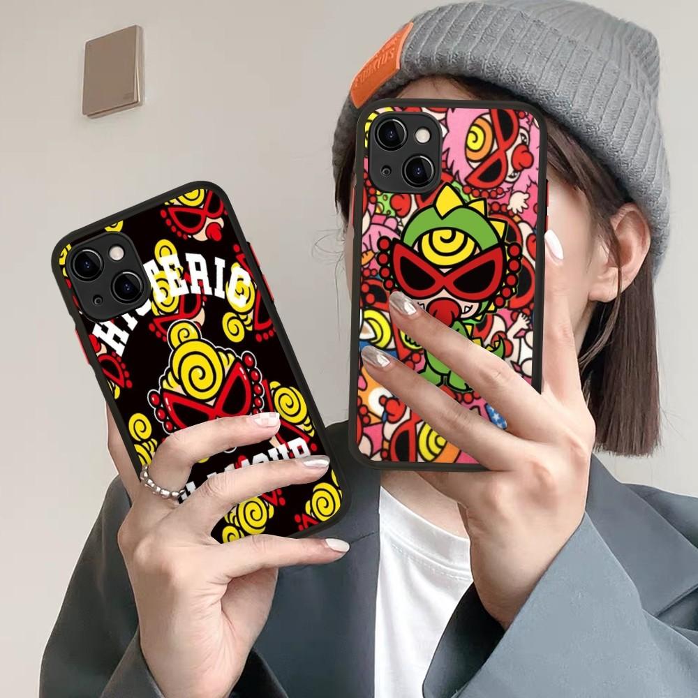 Japan Fashion Hysteric Mini Phone Case For IPhone 14 11 12 13 Mini Pro Max 8 7 Plus X XR XS MAX Translucent Matte Cover