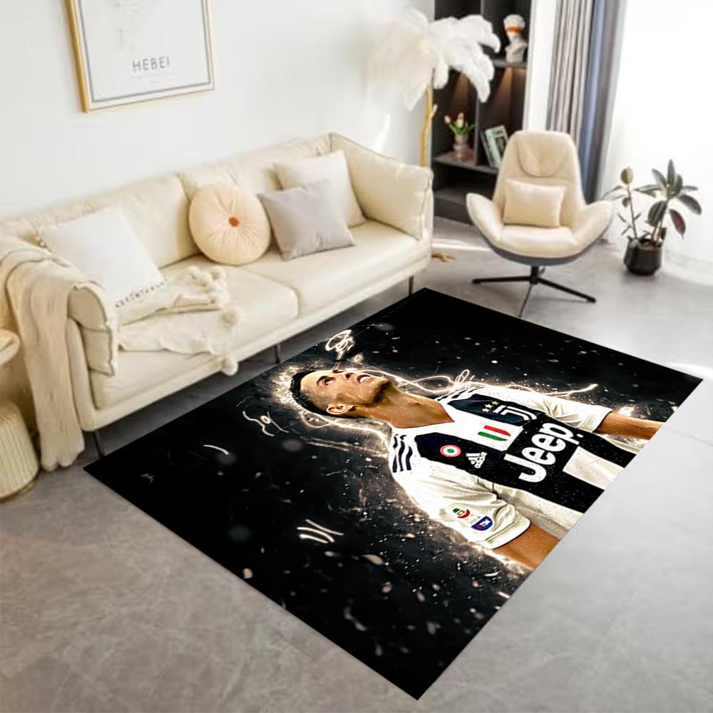 Ronaldo's Juventus Celebration Floor Rug Office Rug Perfect for Dining Room Playrooms Hallway Living Rooms Anti-slip Rug Decorate Offices
