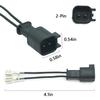 Car Horn Connector Adapter Wiring Harness, Compatible with Ford Chevy Tesla Ram GMC, 2+1 Pack Pigtail Converter for Universal to OEM Horn Replacement