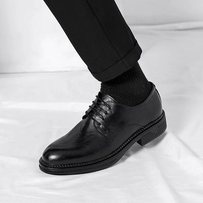 Scarpe Oxford di Lusso in Pelle da Uomo con Lacci Traspiranti in Gomma Scarpe Formali da Cerimonia da Uomo per Ufficio Matrimonio Ballerine Mocassini Uomo