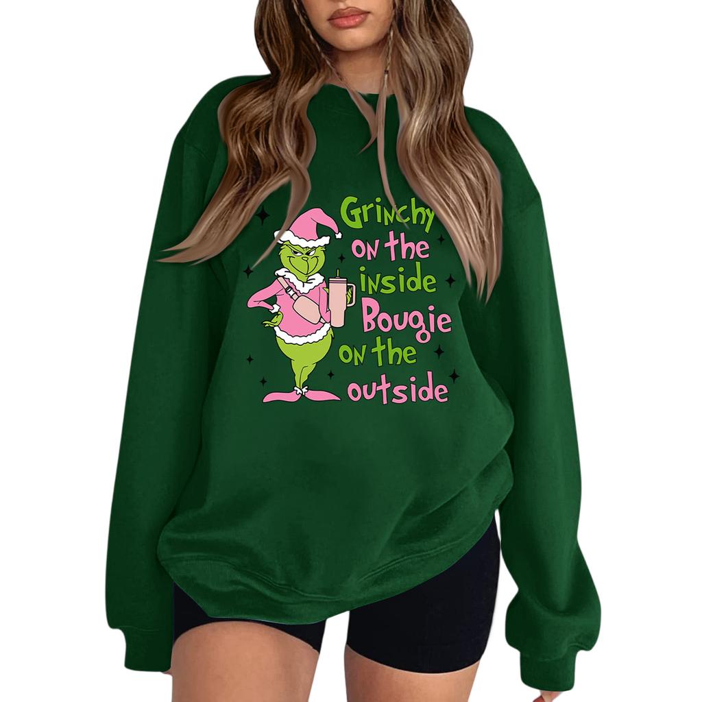 Crewneck Sweatshirt For Women Fall Graphic Sweatshirts Vacation Long Sleeve Drop Shoulder Pullover