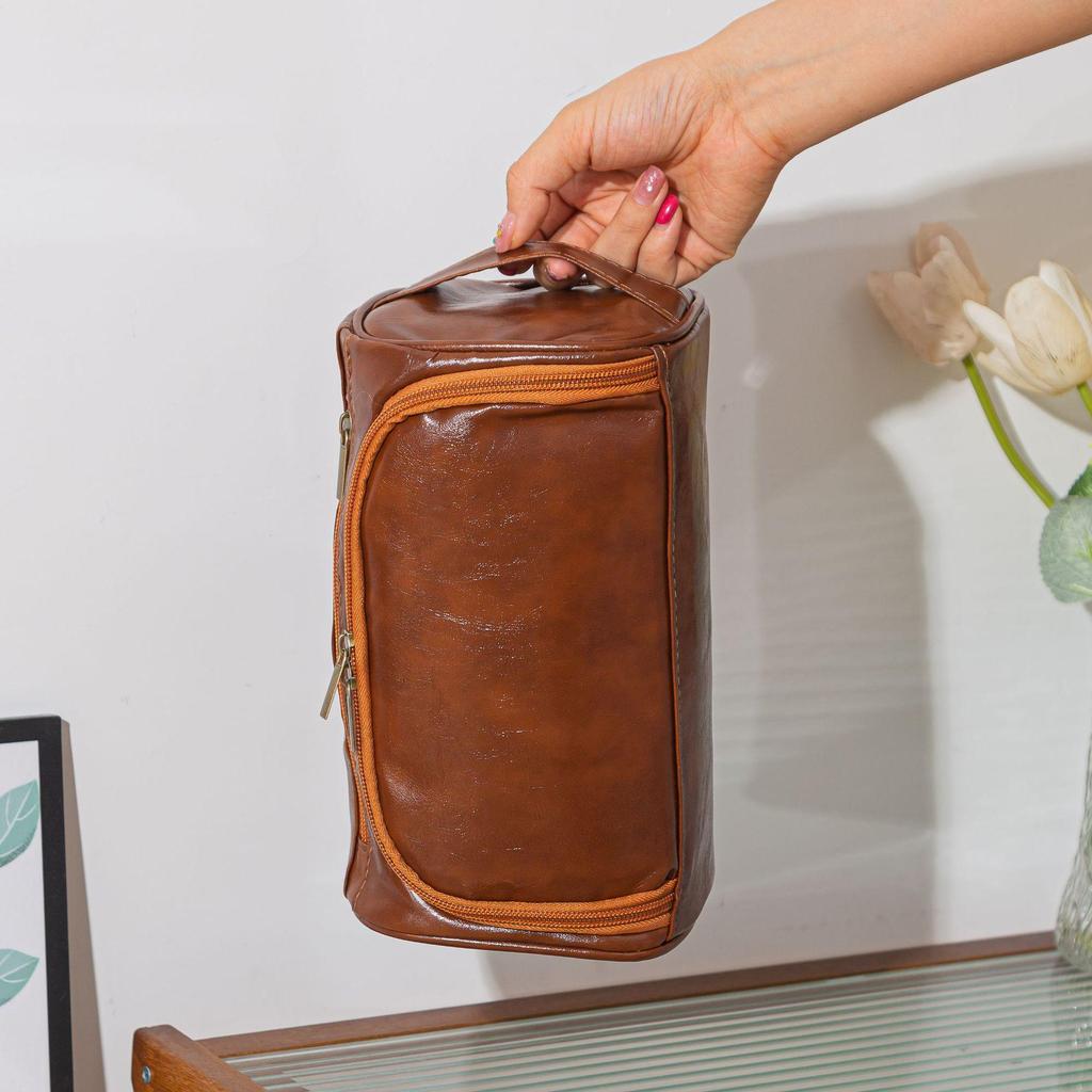 Deluxe Waterproof Travel Makeup Bag for Oily Skin, Large Capacity