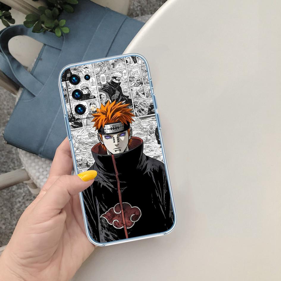 PP5 Anime Naruto Akatsuki Soft Shell Transparent Phone Case for Motorola Moto G7 G8 G9 G84 G85 G73 G24 G15 Z2 Play Power Plus