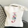 26 Letter Printed Canvas Bag Handbag Large Capacity Fashion Student Shoulder Bag Women