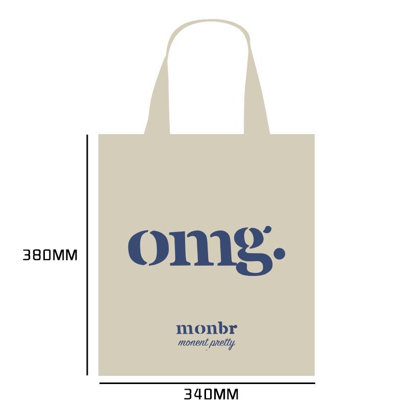 Muji Custom Logo Canvas Tote Bag - High Quality 3D Film Coated Cotton Bag