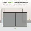 Garage Screen Doors for 2-Car Garage Fiberglass Heavy Duty Magnetic Door Screen Hands-Free with 6 Roll Up Straps for Outdoor
