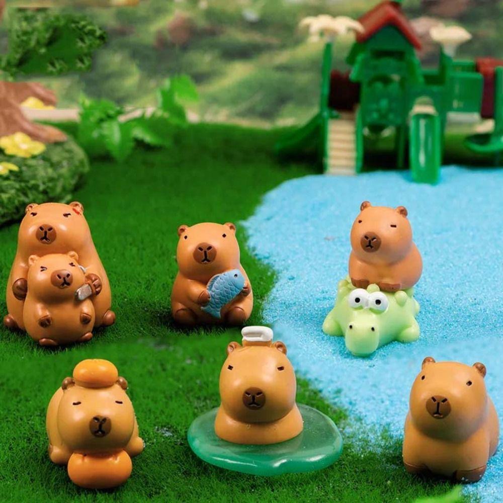 Animals Capibara Simulation Capibara Model Figure Capybara Animals Figures  Desk Decor