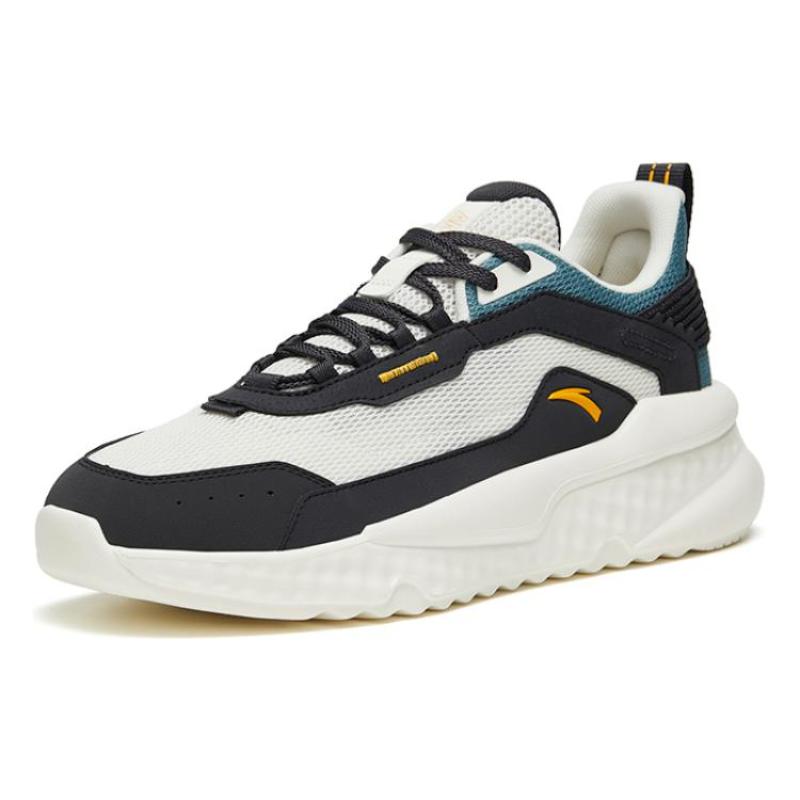 Anta Unruly Series Slip Resistant Abrasion Resistant Low top Sports Casual Shoes Men's White Gray Blue Sneakers 912328823-4