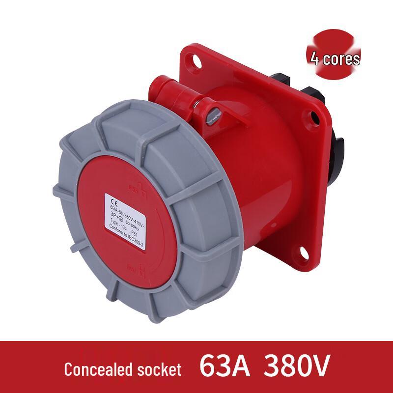 Delixi 63A 4-Pin Aviation Plug