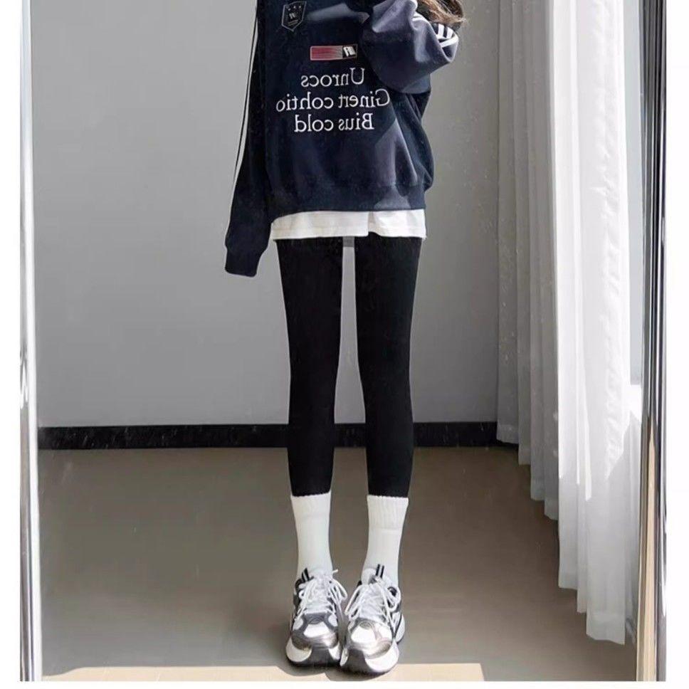 

Женские леггинсы цвета овсянки с флисовой подкладкой: Теплые и стройнящие колготки осенне-зимнего уличного стиля для 2025 года 120g No Fleece [Suitable for 15-25°C]