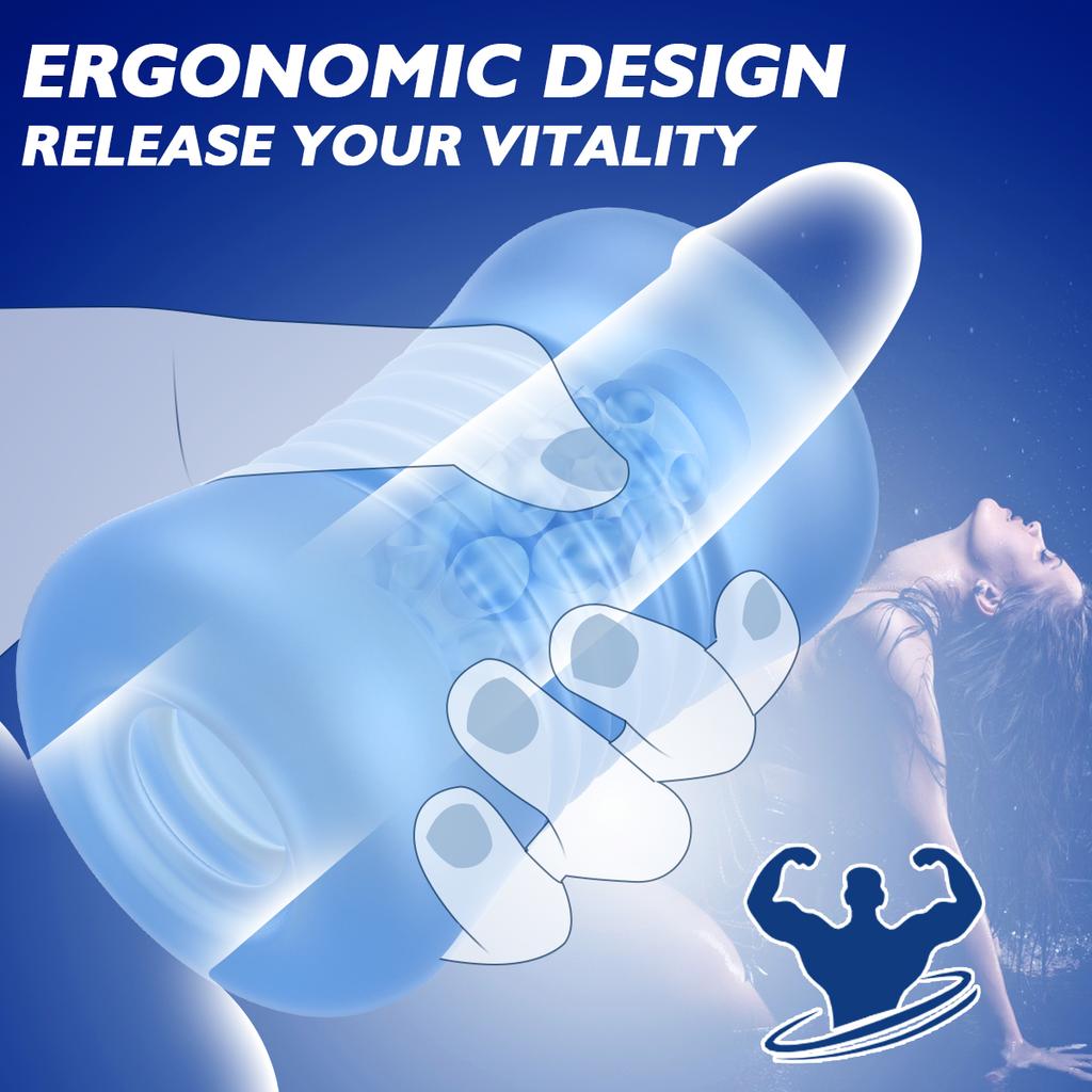 TPE Artificial Vagina Dual Channel Glans Sucking Sex Toys for Men Portable Male Masturbator Cup Delay Ejaculation Penis Massage