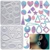 Handmade Jewelry Silicone Pendant Mold with Hole Earring Charm Epoxy Mold