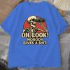 Oh Look Nobody Gives A Shit Sarcasm T-shirt Summer Men's Tracksuit Round Neck Short Sleeve Sportswear Casual Fun Tops Polyester Tee