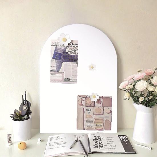 Magnetic Message Board Metal Bulletin Board Magnet Display Stand for Home School Office Fitness Tracking Meal Planning Whiteboard