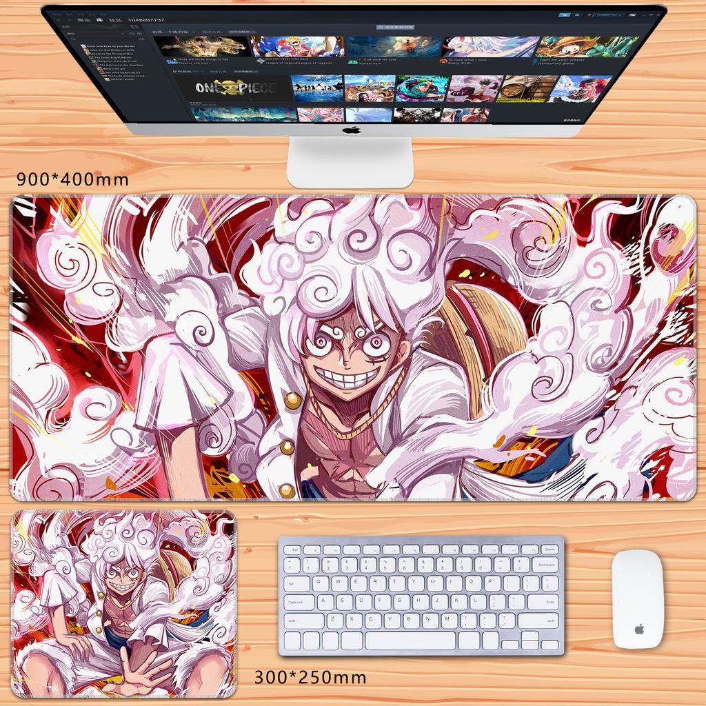 Cute Decorative Wallpaper One Piece Leather Mouse Pad Large Size Anime Boys Zoro Office Non-Slip and Dirt-Resistant Keyboard Mat