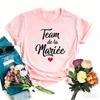 Wedding Queue Pattern Print Cotton Tshirt 2026 Summer New Style Casual and Comfortable for Both Unisex and Women