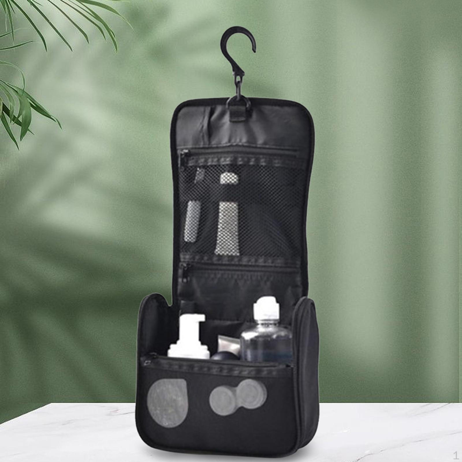 

Компактна дорожня косметичка великої місткості та легка в чищенні для пригод на природі чорний