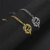  Classic Buddhism Lotus Flower Bracelets Stainless Steel Chain Lucky Yoga Amulet Bracelet Charm Birthday Jewelry Gifts