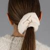 pearlymore fleece cream scrunchie