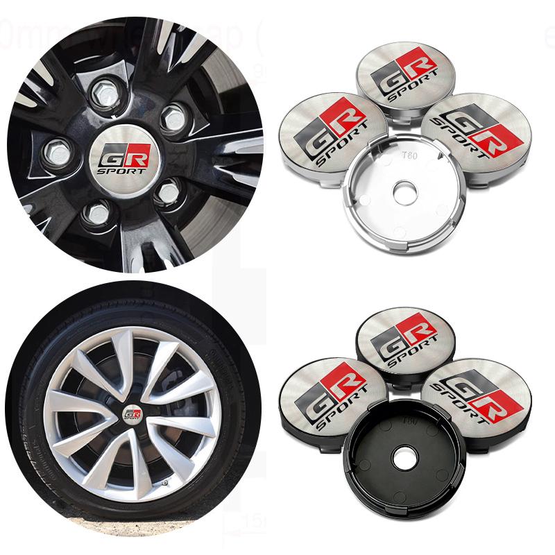 4pcs/set 3D Car Wheel Center Hub Caps Sticker Auto Emblem Wheel Center Cap For Toyota GRsport Yaris Corolla Rav4 CHR Auris MRYAZ1