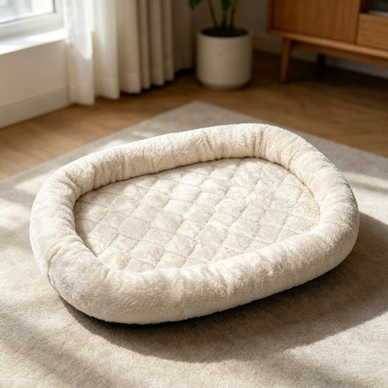 Plush Cat Bed Soft Small Dog Cushion Bed Washable Non-slip Pet Sleeping Pad for Indoor Cats Kittens Small Dogs