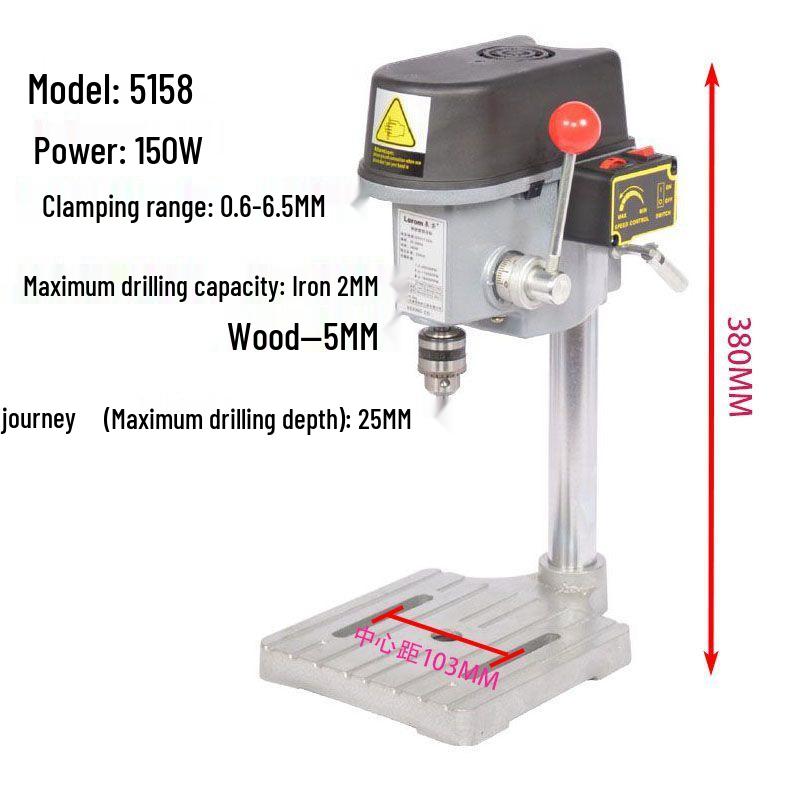 Portable Precision Mini Drill Machine with All-Copper Motor and Drill Bits