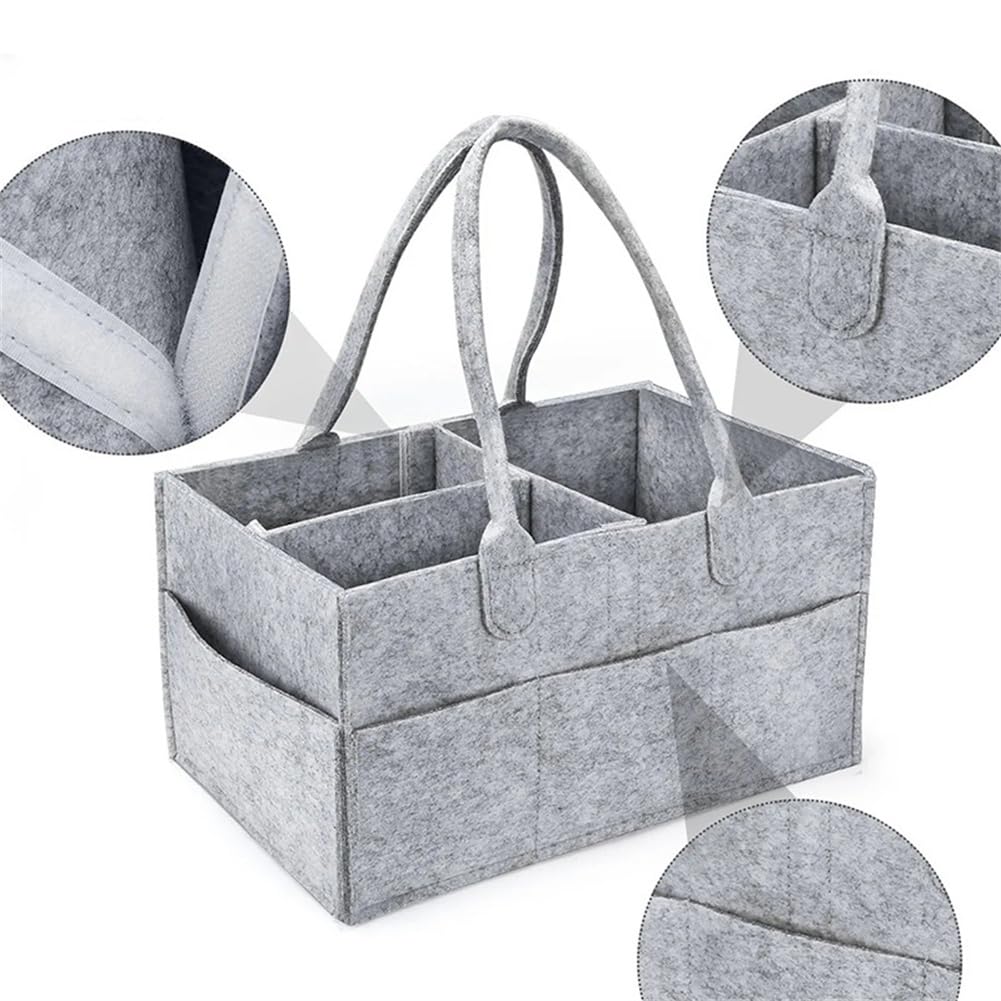 Diaper Storage Baby Supplies Storage for Baby Supplies and Daily Necessities Storage Box Container, Bag, Lightweight, Foldable, Childcare, (Pink)