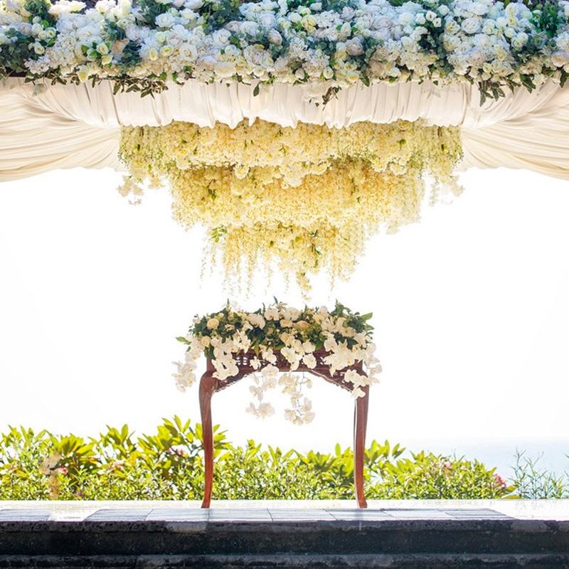 90cm Flower Garland Artificial Flower String Silk Cherry Blossom Ivy Vine for Home Garden Wedding Arch Decor