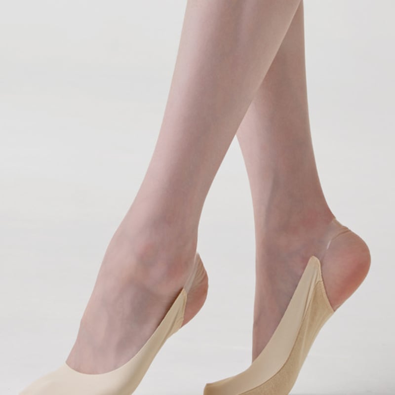 HUGDAY Seamless Transparent Strap Fake Socks