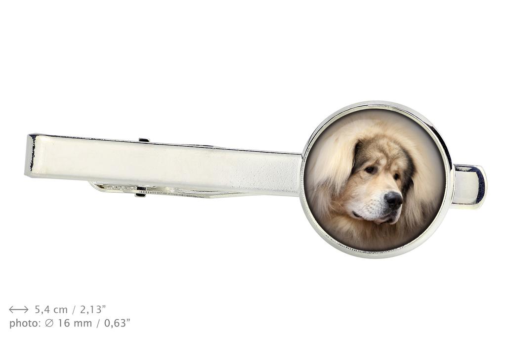 Tibetan Mastiff, Do Khyi - Cufflinks and Tie with Your Photo, a Suit Decoration, Men's Jewelry from the Art-Dog Brand.