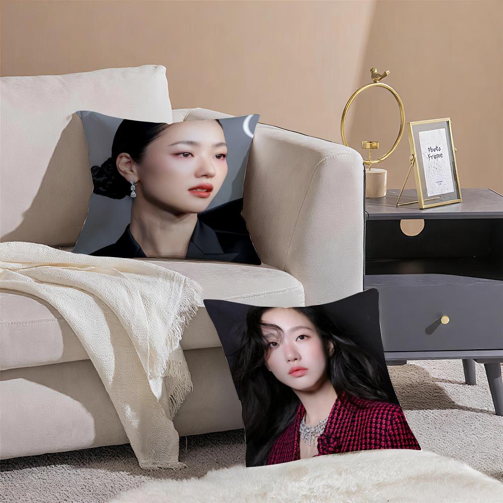 Talentierte Schauspielerin KKim Ko Eun Kissenbezug Kissenhülle Kurzer Plüsch Verdeckter Reißverschluss Raum Sofa Kissenbezug