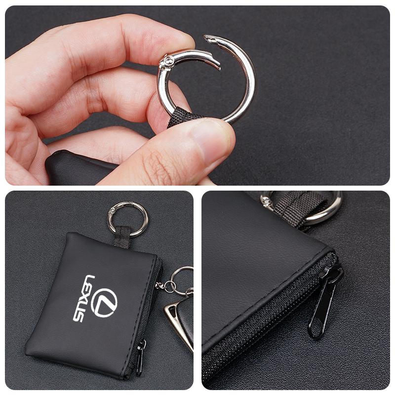 Auto Leder Schlüsseletui Schlüsselanhänger Mini Aufbewahrungstasche Auto Zubehör Für Lexus F SPORT GS GX IS LS LX CT LC RC LBX NX RX 350h 450h ES