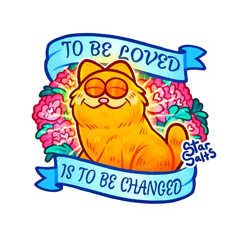 

Well Loved Garfield Sticker Car Stickers Funny Creative Waterproof Vinyl Decal Motorcycle Decorative Accessories 14x13cm