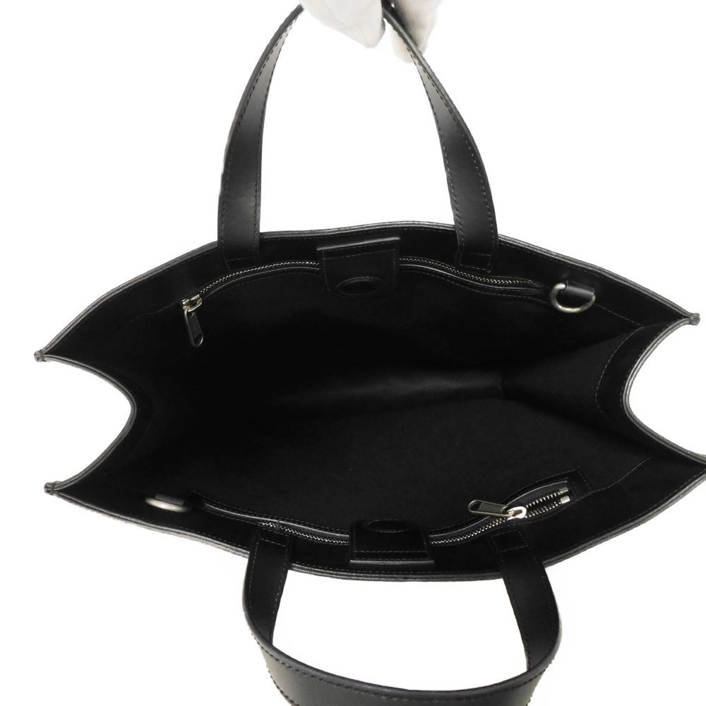 Used GG Supreme Bee Tote Bag In Black with Logo Embossed Calfskin Bee All-Over Print (Size 681298, UIEBN 1058, 7924)