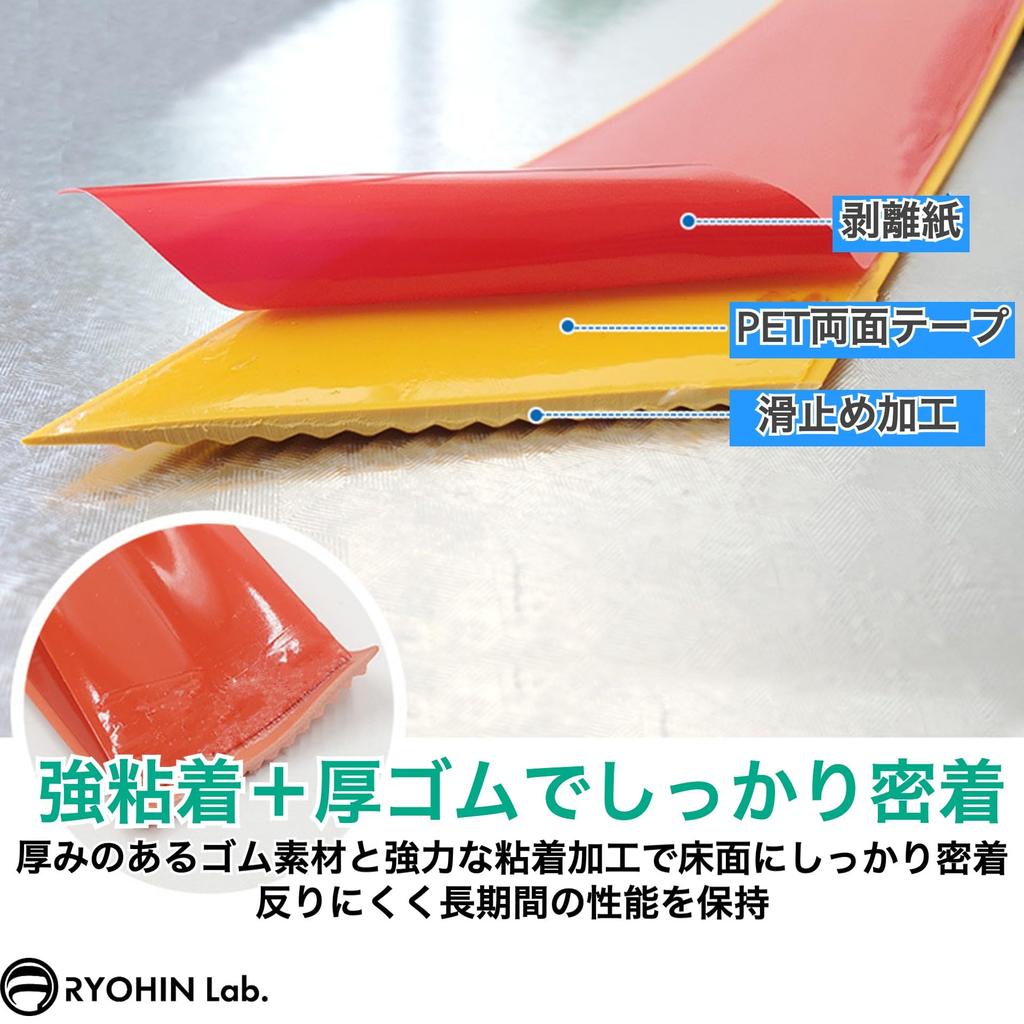 RYOHIN Tape for Indoor Easy To PVC Rubber Mat Fall Safety Accident Shock Absorption 50mm Wide X 5m Lab. Anti-Slip Stairs, Use, Non-Slip Grip, Apply,