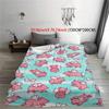 Pig-patterned flannel blanket - soft and warm, suitable for sofas, beds, chairs, camping, and festival gifts for family