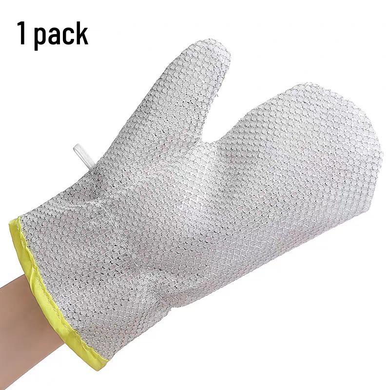 Waterproof Steel Wire Dishwashing Gloves - Extended, Thickened, No-Scratch Pot Scrubber No specification