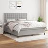 Exclusive House - Bed Slat Base with Mattress Light Grey 180x200cm Fabric