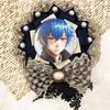 Lace Ribbon Oshikatsu Magnet Otakukatsu 57mm 75mm Rosette/Navy [Used]