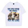 Funny Cat Meme TShirt Unisex Women Fashion Tshirt Shortsleeved Cotton Casual Harajuku Oversized Aesthetic Trendy Tshirts Tops