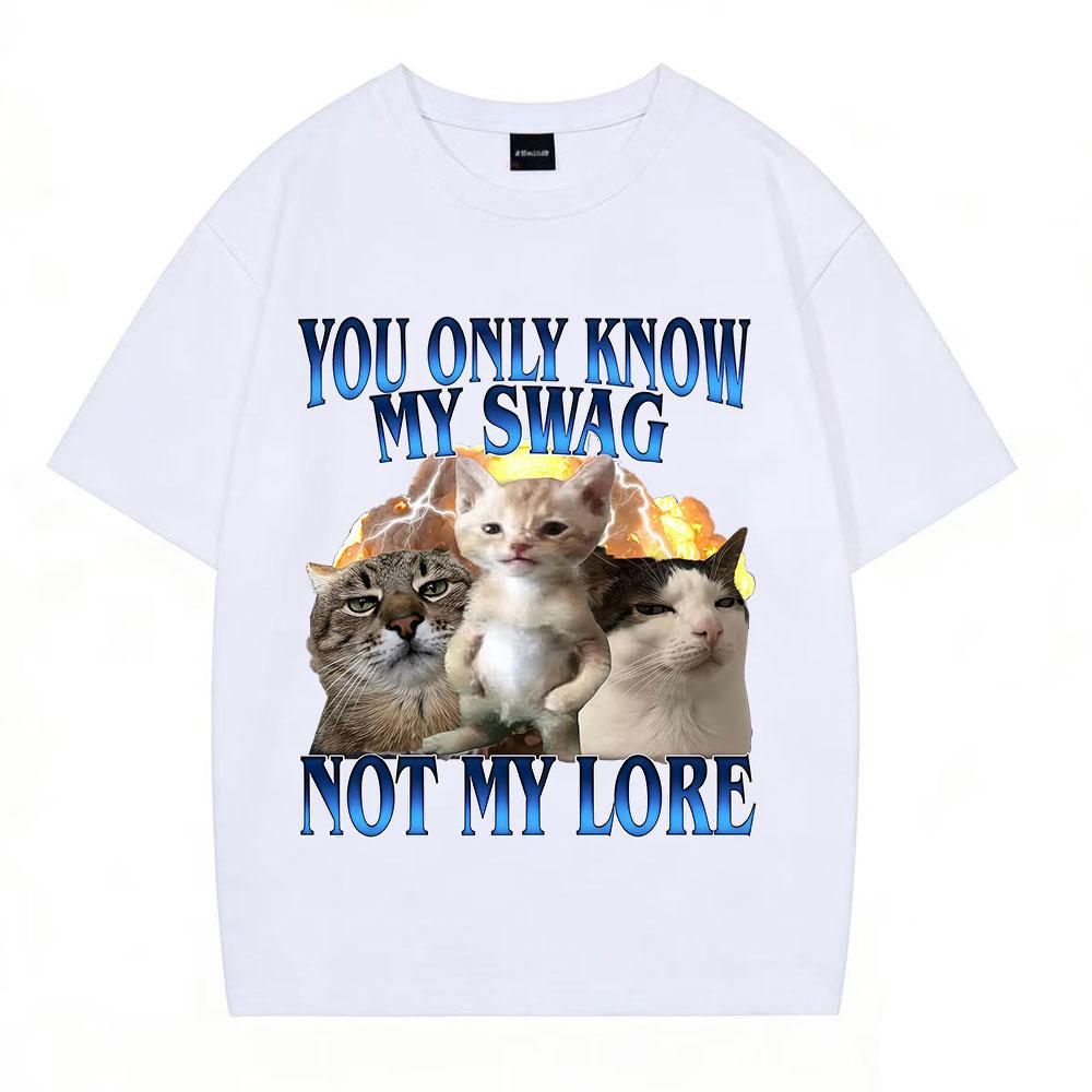 

Funny Cat Meme TShirt Unisex Women Fashion Tshirt Shortsleeved Cotton Casual Harajuku Oversized Aesthetic Trendy Tshirts Tops 4XL