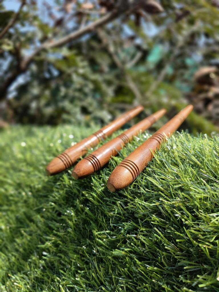 AHCS Wooden Stick Thai Foot Massage Tool Reflexology Thai Traditional Massager - 3 Pieces