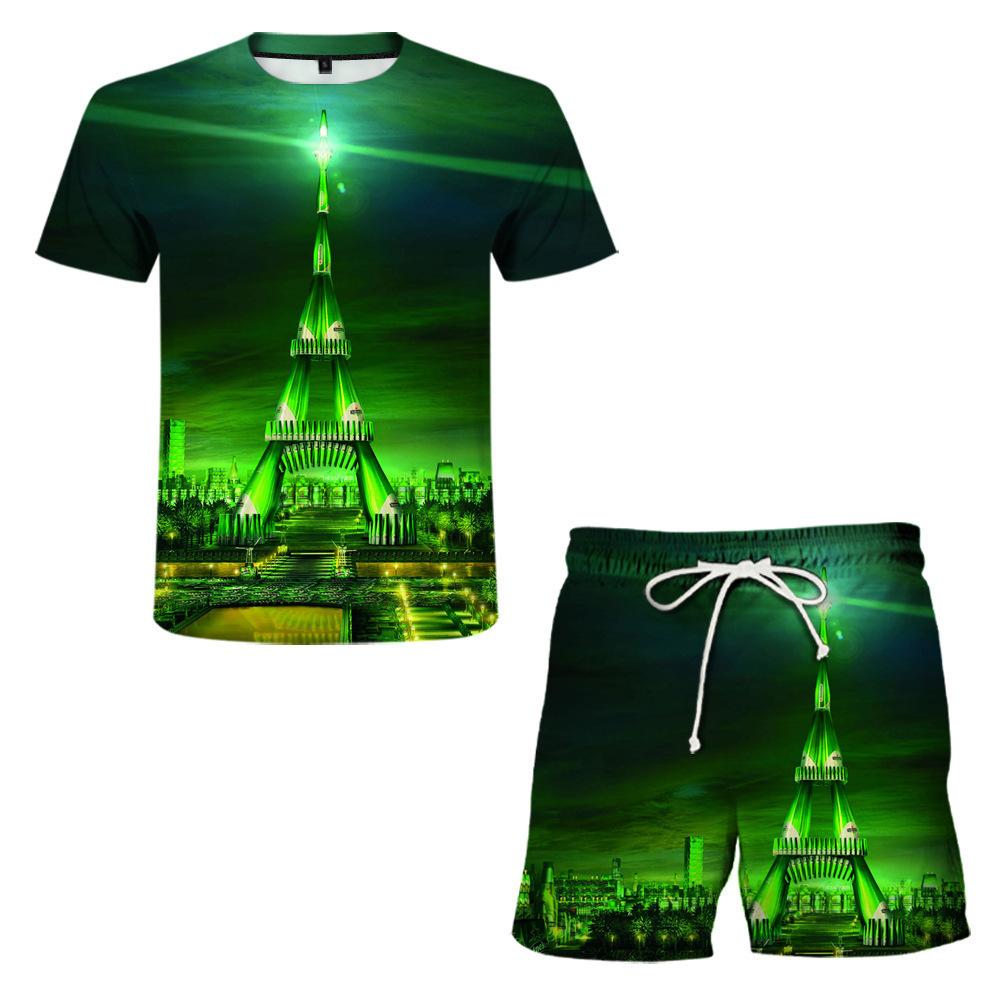 

Мужская футболка с коротким рукавом, шорты, костюмы из двух частей, мужская мода, пивные комплекты с 3D-печатью XL