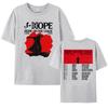 Women T-Shirt Kpop J-Hope Hope World Tour 2025 Tshirt Unisex Casual Top Summer O-Neck Loose Short Sleeve Tees Streetwear