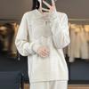 Women's Cashmere Lapel Sweater - Versatile Long Sleeve Knitwear for Autumn/Winter